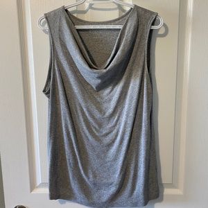 Philosophy- Gray cowl neck sleeveless top, Size L